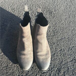 Thursday Boot Company Grey Suede Ankle Chelsea Duchess Boots